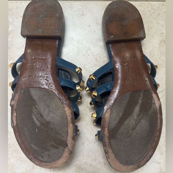 Balenciaga Blue Studded Leather Arena - Picture 6 of 6